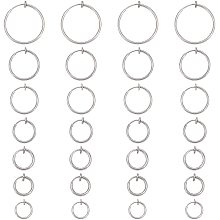 UNICRAFTALE 28Pcs 7 Sizes Retractable Clip-on Hoop Earrings Earrings Non-Pierced Earrings with Spring Findings for Men and Women Fake Earrings Nose Ring Lip Ear Clip Body Jewelry