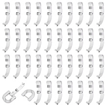 UNICRAFTALE 50Pcs Fold Over Clasps 11.5mm Long Stainless Steel Jewelry Clasps Metal Jewelry Extender Micro Fold Over Clasps Bracelet Clasps for Bracelet Necklace Jewelry Making