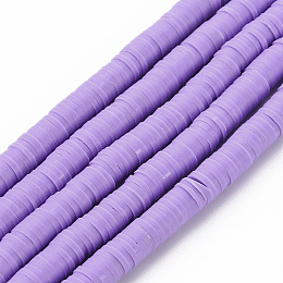 600Pieces purple clay beads for bracelet making, Funtopia Heishi beads  polymer clay beads for jewelry making, flat circular disc clay beads (6mm)