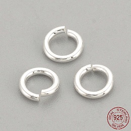 Honeyhandy 925 Sterling Silver Open Jump Rings, Round Rings, Silver, 4x0.7mm, 2mm inner diameter