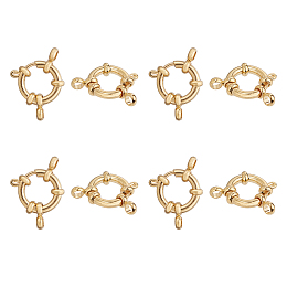 Unicraftale 304 Stainless Steel Spring Ring Clasps, Ring, Golden, 12.5x4mm, Hole: 2.5mm, 8pcs/box