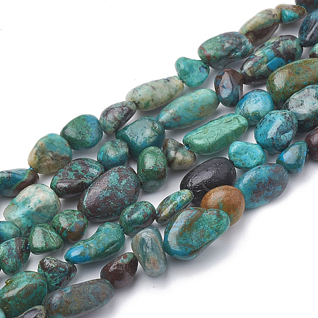 Arricraft Natural Chrysocolla Beads Strands, Nuggets, 2~19x3~8x2~7mm, Hole: 1mm, about 50~55pcs/strand, 15.55 inches