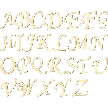 BENECREAT Metal Alphabet Stickers Self Adhesive Letter A~Z Stickers Decoration Stickers for DIY Scrapbooking Craft Greeting Cards Home Decoration