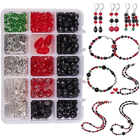 SUNNYCLUE 1 Box DIY Jewelry Making Supplies Kit Includes Assorted Beads, Bead Spacers, Findings, Bead Wire, Storage Case for Crafts Necklaces Bracelet Earring Making
