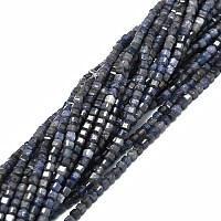 Natural Sapphire Beads Strands, Cube, 2x2x2mm, Hole: 0.6mm, about 173pcs/strand, 15.55''(39.5cm)