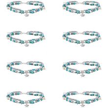 Arricraft 4 Pcs Sea Turtle Anklets, Tortoise Alloy Turtle Starfish Anklets Double Layer Anklets Ocean Theme Anklet Handmade Boho Anklet Bracelet Jewelry for Women