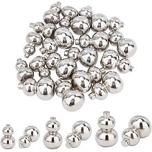 UNICRAFTALE 18Pcs 3 Sizes Calabash Beads 304 Stainless Steel Beads Undrilled/No Hole Gourd Shape Beads for DIY Chinese Feng Shui Home Decorations Ornaments Auspicious Car Pendant Birthday Gifts