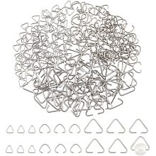 UNICRAFTALE 300Pcs 3 Styles 304 Stainless Steel Triangle Open Jumps Rings Pinch Bail Hang Drops Open Triangle Buckle Clasps Charm Bead Pendant Connector for Jewelry DIY Accessories