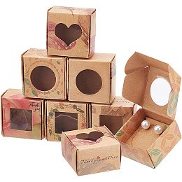 Pandahall Elite Little Kraft Gift Candy Box Bulk 1.5x1.5x1.5inch Small  Kraft Gift Box, Mini White Paper Candy Box Soap Box Square Cardboard  Earring Ring Small Jewelry Favor Treat Boxes, 30 Pack 