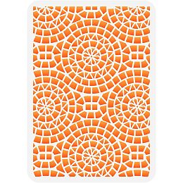 FINGERINSPIRE Holtz Mosaic Stencil 11.7x8.3 inch Mosaic Stencil Template Plastic Geometric Circle Pattern Stencils Reusable Layering Stencil DIY Art Stencils for Painting on Wood, Floor, Wall Fabric