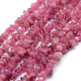 Honeyhandy Natural Tourmaline Beads Strands, Chip, 3~5mm, Hole: 0.6mm, about 15.5~16 inch(39~40cm)