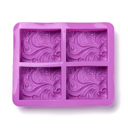 Pandahall Elite Ocean Wave Soap Mold 4 Cavities Sea Wave Resin Casting Molds Soap Silicone Molds 3D Handmade Craft Mould for Soap Making Candle Making, UV Resin, Epoxy Resin Jewelry Making