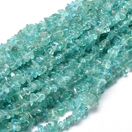 ARRICRAFT Natural Apatite Chip Beads Strands, 5~14x4~10mm, Hole: 1mm, about 15.5 inches~16.1 inches