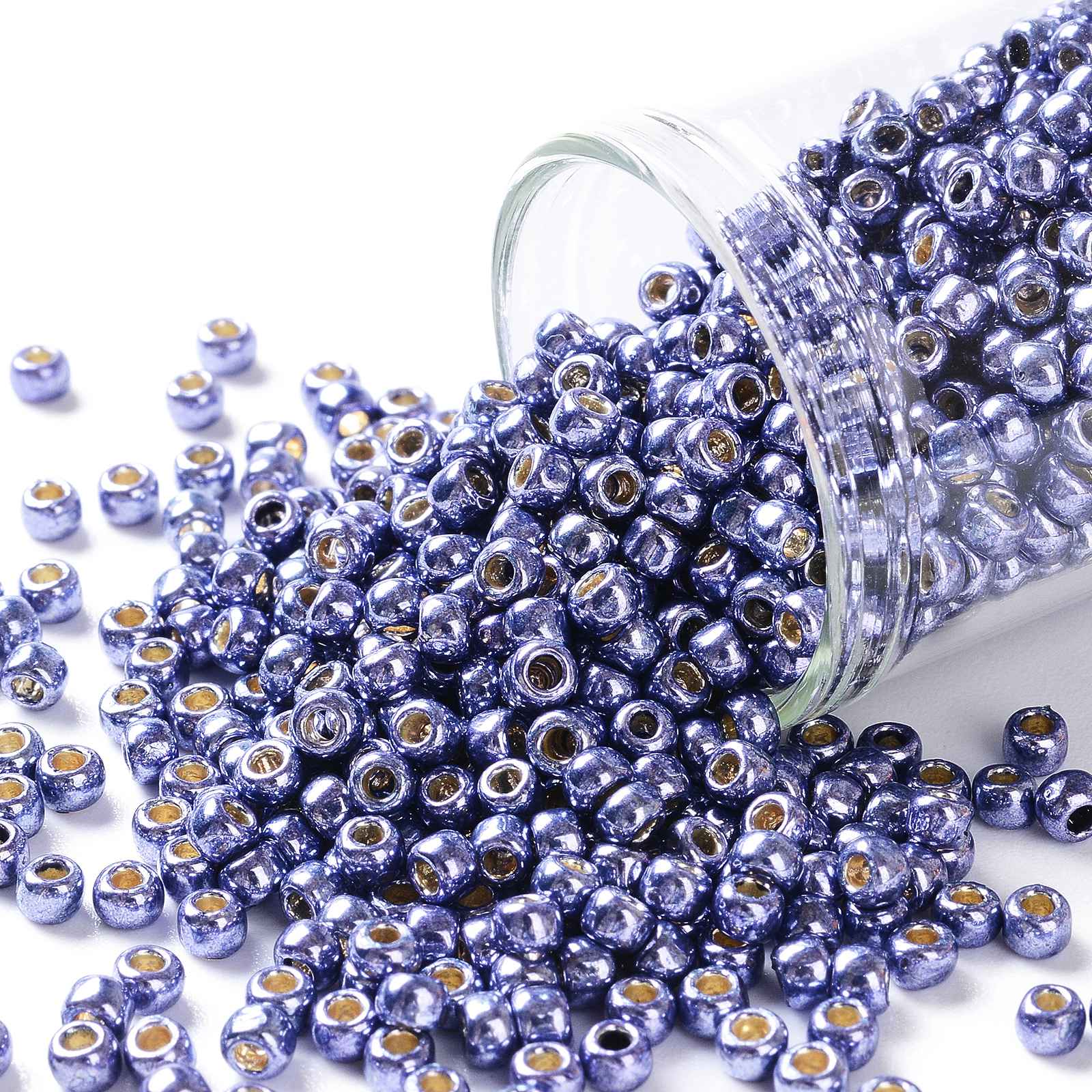 10gr Size 8/0 Purple Galvanized PermaFinish TR-08-PF567 TOHO Glass Seed Beads DIY Jewelry Bead Supply