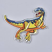 Honeyhandy Computerized Embroidery Cloth Iron on/Sew on Patches, Costume Accessories, Dinosaur, Colorful, 96x104x2mm