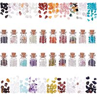 PandaHall Elite 20 Styles Gemstone Wishing Bottles, Reiki Wicca Stones Crystals for Witchcraft in Spell Jars Chakra Crystal Chips Tumbled Chip Gem for Spell Jars Candle Jewelry Making Home Decoration