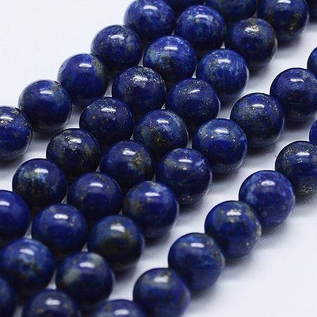 Arricraft Natural Lapis Lazuli Beads Strands, Round, 8mm, Hole: 0.5mm, about 50pcs/strand, 15.35 inches(39cm)