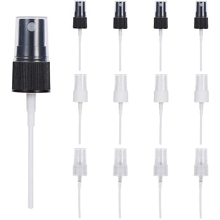 BENECREAT 30 Pieces Mixed Spray Bottle Tops Fine Mist Sprayer Replacement Pumps for Essential Oil Bottles (Clear, White and Black)