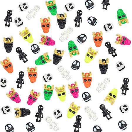 OLYCRAFT 45Pcs Halloween Themed Resin Fillers 9 Styles Skull & Skeleton  Alloy Resin Charms Epoxy Resin Supplies Filling Accessories for Resin  Jewelry Making Nail Art Decoration 