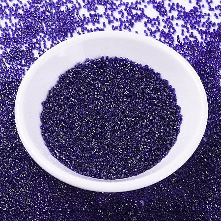 MIYUKI® Delica Beads, Japanese Seed Beads, 11/0, (DB0277) Transparent Cobalt Luster, 1.3x1.6mm, Hole: 0.8mm; about 2000pcs/10g