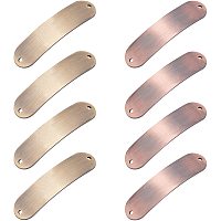 SUPERFINDINGS 20Pcs 2 Style Oval Stamping Blank Tags Brass Bar Links Connectors 2-Hole Blank Stamping Charms Brass Geometric Component for Bracelet Necklace Jewelry Making