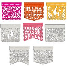 GLOBLELAND 4pcs Mother's Day Banner Cutting Dies Rose Love Die Cuts for DIY Scrapbooking Festival Mother's Day Greeting Cards Making Paper Cutting Album Envelope Decoration