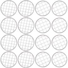 GORGECRAFT 16PCS 2 Sizes Metal Flower Lid Insert Mason Jar Frog Lids Insert Square Grid Organizer Floral Arrangement Glass Bottle Vase Covers Arranging Supplies for Regular Mouth Mason Canning Jars