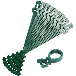 Reusable Plastic Plant Cable Ties, Adjustable Plant Twist Ties, Garden Tool, Green, 250x28x4mm