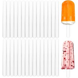 CHGCRAFT 60Pcs Acrylic Sticks Reusable Cakesicle Sticks Cake Pop Mold Ice Pop Sticks Ice Cream Cakesicle Mold for Home Cake Candy Gifts Party Craft, 115mm