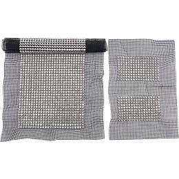 CHGCRAFT 2pcs/Set Diamond Sparkling Rhinestone Mesh Sheet Bling Rhinestone Sheet for Glitter Purse Making