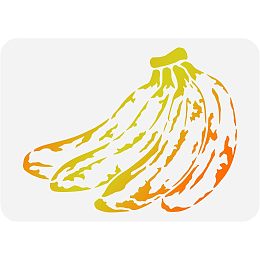 FINGERINSPIREE Banana Stencil for Painting 8.3x11.7inch Reusable Bunch of Bananas Drawing Template DIY Art Fruit Banana Pattern Stencil for Painting on Wall, Wood, Fabric Paper and Furniture