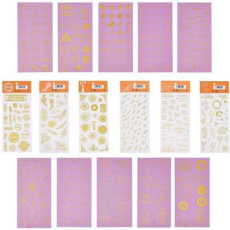 Glitter Self Adhesive Hot Stamping Stickers, DIY Gift Hand Account Photo Frame Album Decoration Sticker, Mixed Color, 175x85mm; 22sheet/set
