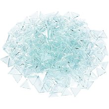 Transparent Glass Cabochons, Mosaic Tiles, for Home Decoration or DIY Crafts, Triangle, Clear, 13x16x2.7mm, 280g/box