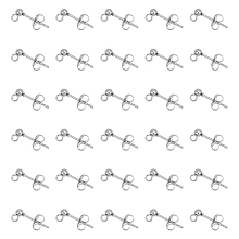 Unicraftale 304 Stainless Steel Stud Earring Findings, with Loop and Eae Nut, Earring Posts, Round, Stainless Steel Color, 14x3mm, Hole: 2mm, Pin: 0.8mm; Stud Earring Findings: 50pcs/box, Ear Nuts: 50pcs/box