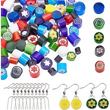 PandaHall Elite 180pcs Fusible Glass Supplies, Millefiori Confetti Glass No Hole Glass Beads Fusing Glass with Earring Hooks for Microwave Kiln Hot Melt Glass Fusing Earring Jewelry Making