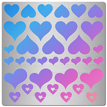 GORGECRAFT Stainless Steel Cutting Dies Stencils, for DIY Scrapbooking/Photo Album, Decorative Embossing DIY Paper Card, Matte Stainless Steel Color, Heart Pattern, 16x16cm