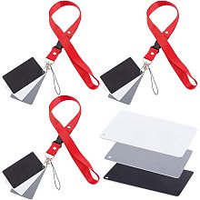 NBEADS 3 Sets White Balance Grey Cards, 18% Gray Black Cards Custom Color Calibration 18% Exposure Photography Card DSLR/SLR Camera Checker with Lanyard Strap for Film Digital Photography Video