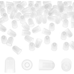 OLYCRAFT 100pcs Transparent Syringe Tip Cap for Luer Lock Dispensing No Needle Tip Cap Luer Lock Cap for Feeding Tubes Laboratory Supplies