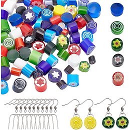 PandaHall Elite 180pcs Fusible Glass Supplies, Millefiori Confetti Glass No Hole Glass Beads Fusing Glass with Earring Hooks for Microwave Kiln Hot Melt Glass Fusing Earring Jewelry Making