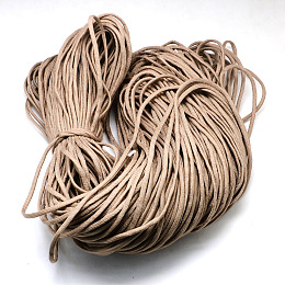 Honeyhandy 7 Inner Cores Polyester & Spandex Cord Ropes, Solid Color, for Rope Bracelets Making, Camel, 4~5mm, about 109.36 yards(100m)/bundle, 420~500g/bundle