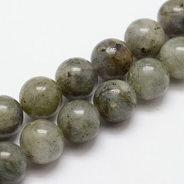 ARRICRAFT Natural Labradorite Bead Strands, Round, 10mm, Hole: 1mm, about 19pcs/strand, 7.7 inches