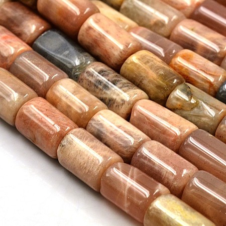 Arricraft Natural Sunstone Column Beads Strands, 11~12.5x8mm, Hole: 1mm, about 31pcs/strand, 15.55 inches