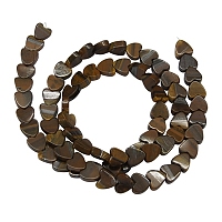 ARRICRAFT Gemstone Strands, Mother's Day Gifts Making, Natural Tiger Iron, Heart, about 6mm in diameter, 3mm thick, hole: 1mm, 70 pcs/strand, 15.5 inches
