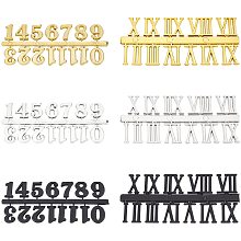 Gorgecraft Plastic & PVC Number Sign Labels, Mixed Color, Labels: 6pcs/set