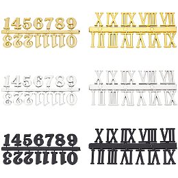 Gorgecraft Plastic & PVC Number Sign Labels, Mixed Color, Labels: 6pcs/set