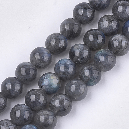 ARRICRAFT Natural Labradorite Beads Strands, Grade AB+, Round, 4mm, Hole: 0.8mm, about 98~100pcs/strand, 15.7 inches