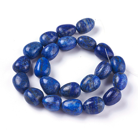 Arricraft Natural Lapis Lazuli Beads Strands, Oval, 17~19.5x12.5~15.5x11~13.5mm, about 22pcs/strand, 15.6 inches