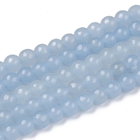 ARRICRAFT Natural Angelite Beads Strands, Round, 4mm, Hole: 0.7mm, about 120pcs/strand, 15.75 inches(40cm)
