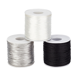 Arricraft Nylon Thread, Mixed Color, 2.5mm; about 35m/roll, 3 colors, 1roll/color, 3rolls