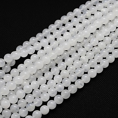 ARRICRAFT Natural Moonstone Beads Strands, Round, White, 8mm, Hole: 1mm